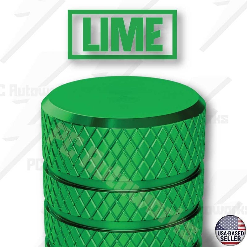 PC Autoworks Aluminum Tire Valve Stem Caps – Anti-Rust, Premium Anodized Aluminum, Corrosion-Resistant, Easy Install, Universal Fit for Car, Truck, Bike, SUV – 1 Pack/Set of 4 (Lime Green) - Image 4